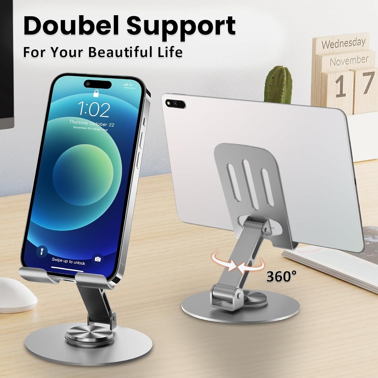 360° Aluminum Foldable Phone & Tablet Stand