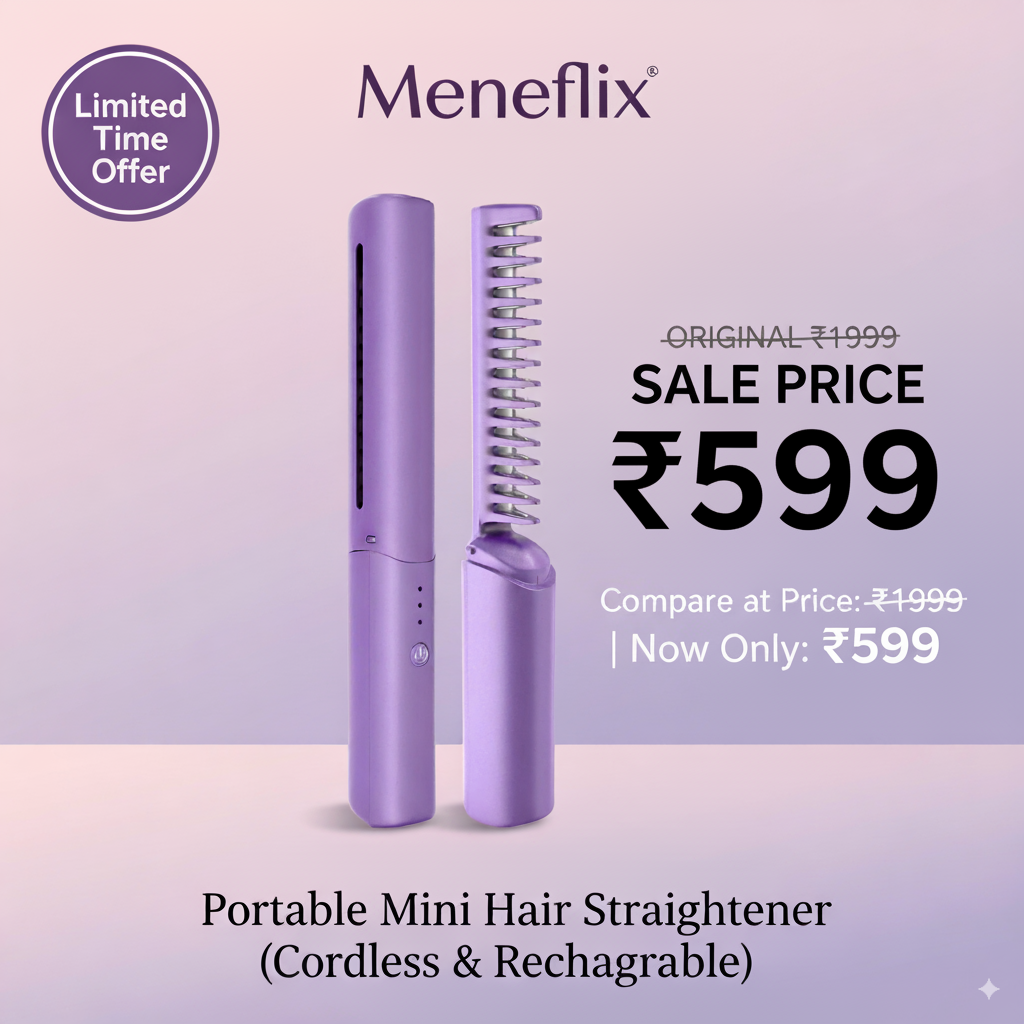 Meneflix Mini Hot Comb Straightener