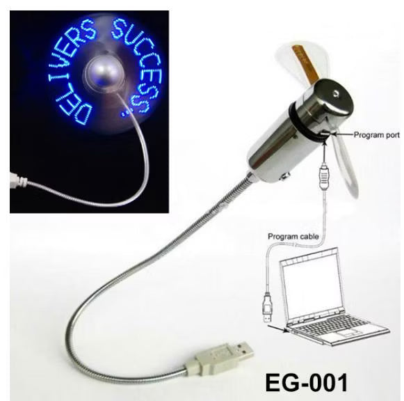 USB LED Message Fan